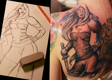 Tattoos - Female Warrior  - 99699